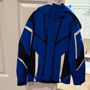 Karbon Kids Vibrant Blue and Black Ski Jacket